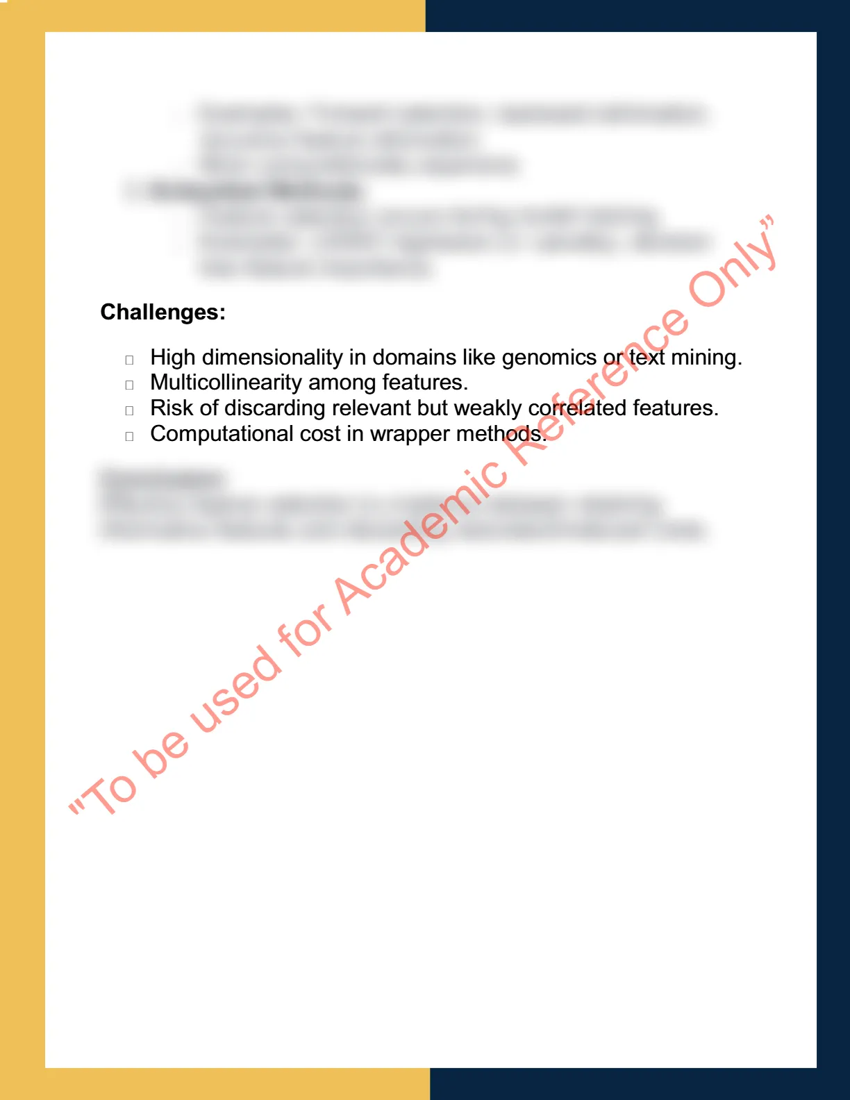 COMP 7620 – Data Mining and Predictive Models 7